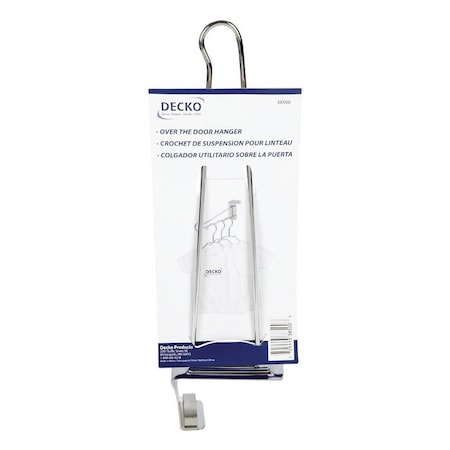 Decko DECKO 13.75 in. L Chrome Silver Chrome Large Over the Door Over Door Hanger 1 pk 38500